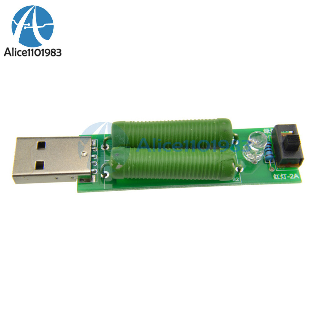 2PCS USB Load ResistorPower Resistors Mobile Power Aging Resistance Module 1A 2A