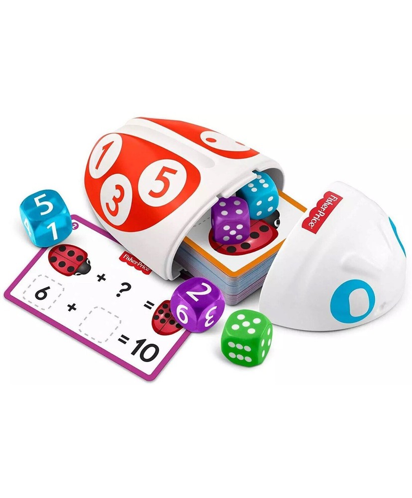 Fisher-Price Think,Learn Roll & Count Math Bug Teaching Toy 50+ Math Challenges