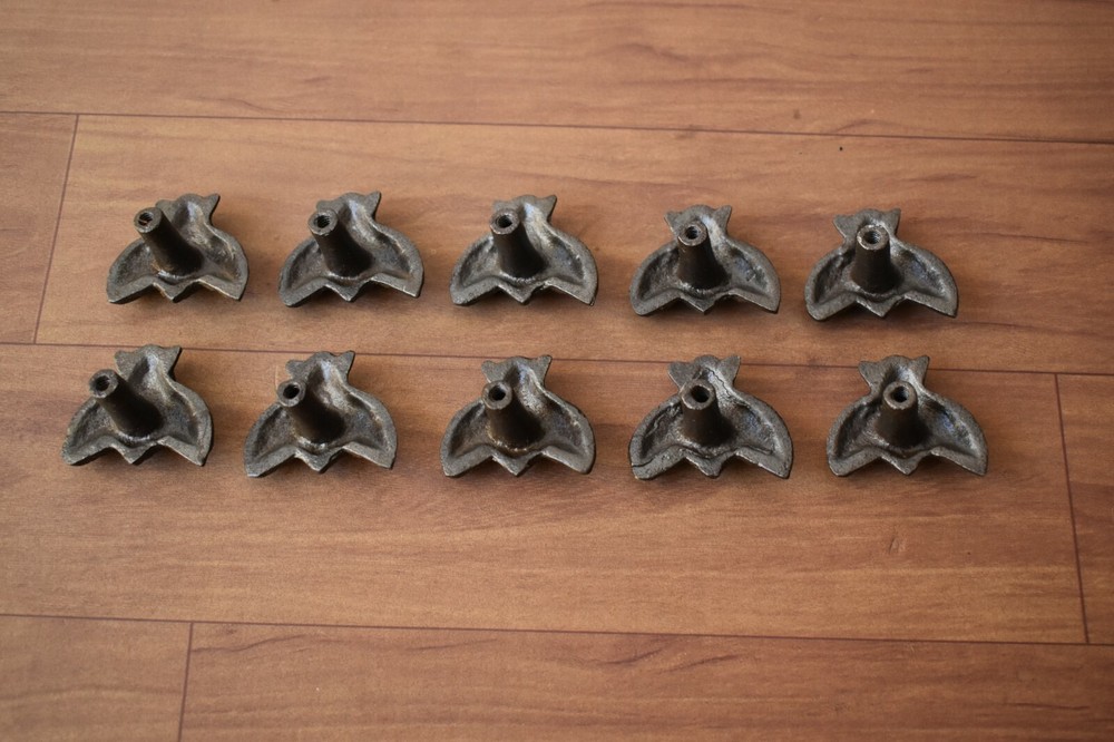 Iron door knobs cast cabinet bee drawer handles pull rustic hardwar 10 pcs