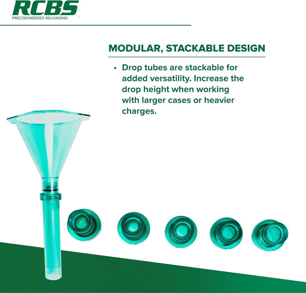 Efficient Quick Change Powder Funnel Kit for Multiple Calibers - Compact Size