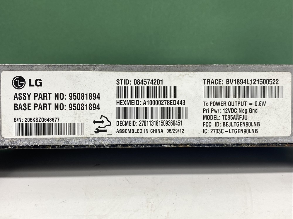2013 Chevy Spark Communication ECU Ecm Computer Module 95081894 OEM