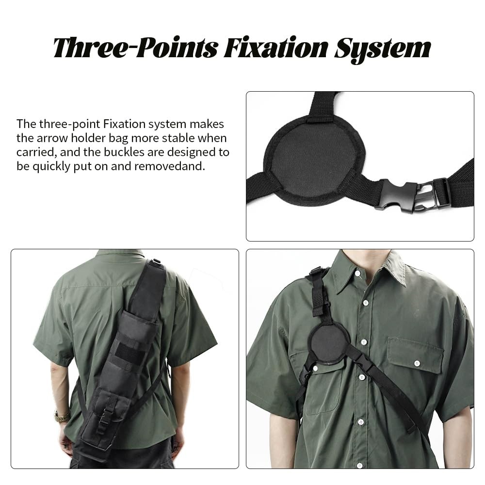 Archery Lightweight Back Quiver, Adjustable With Molle System Shoulder Holder...