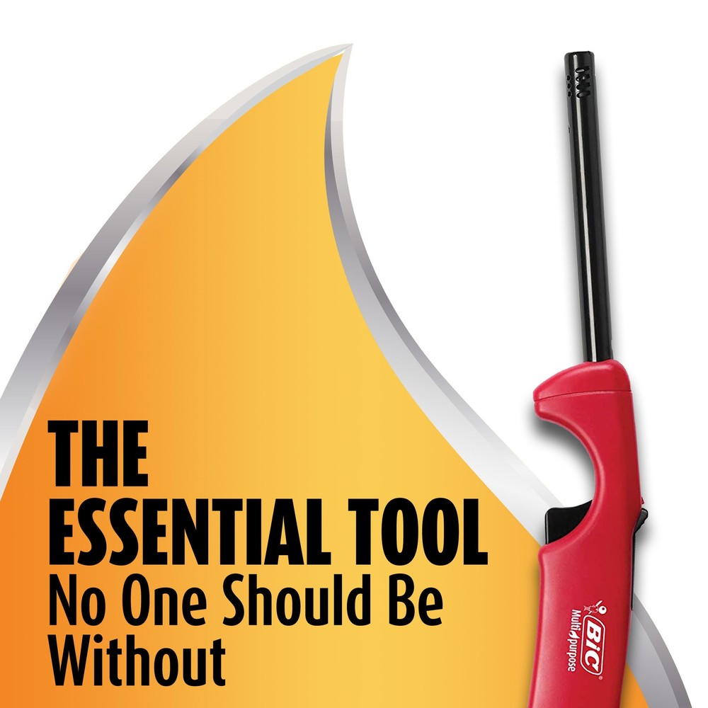 BIC Multi-purpose Classic Edition Lighter & Flex Wand Lighter, 4-Pack