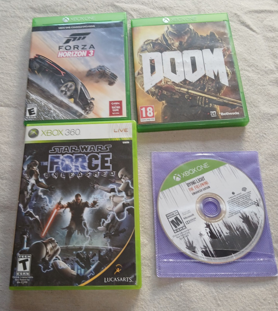 XBox One Console Model 1540 Bundle w/2 Controllers/Kinect Motion Sensor/4 games