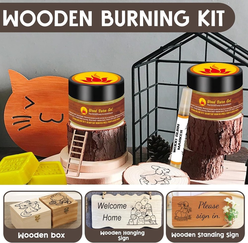 Beginner-Friendly Double-Sided Wood Burning Pen Kit for Quick DIY Projects