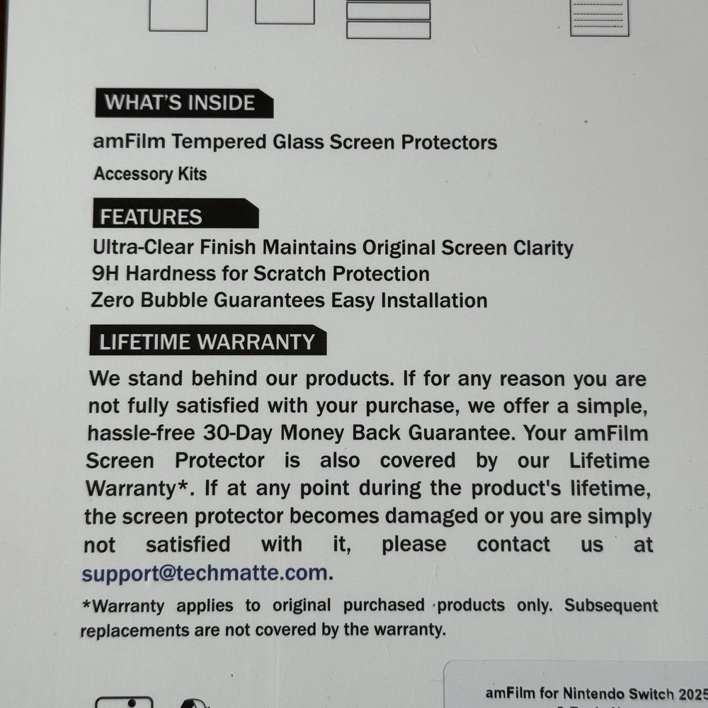 Nintendo Switch 2 Tempered Glass Screen Protector - 3 PACK - Free Postage
