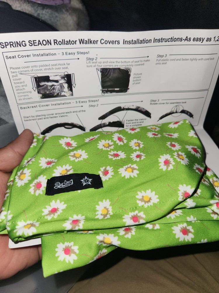 Universal Rollator Walker Seat and Backrest Rollbar Covers