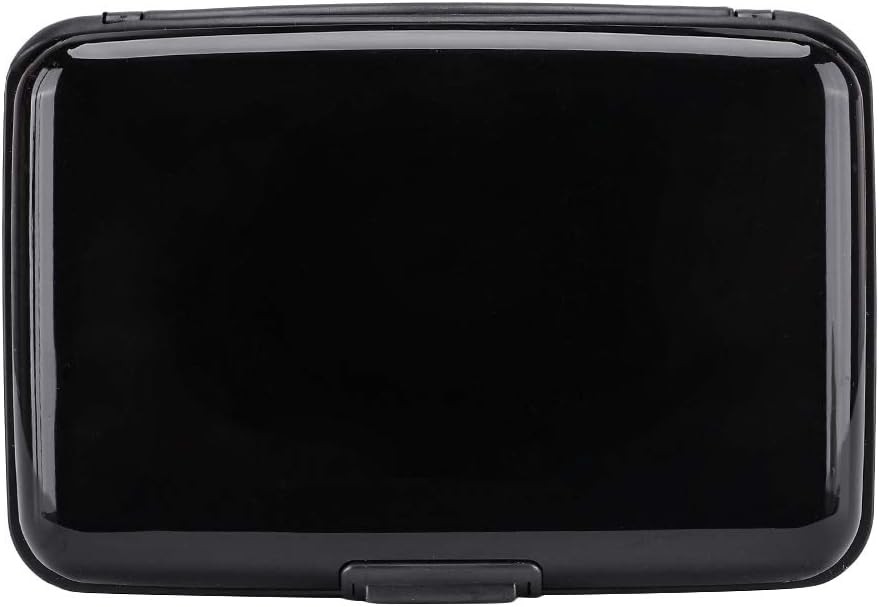 ELFISH RFID Blocking Credit Card Protector Aluminum ID Case Hard Shell Black
