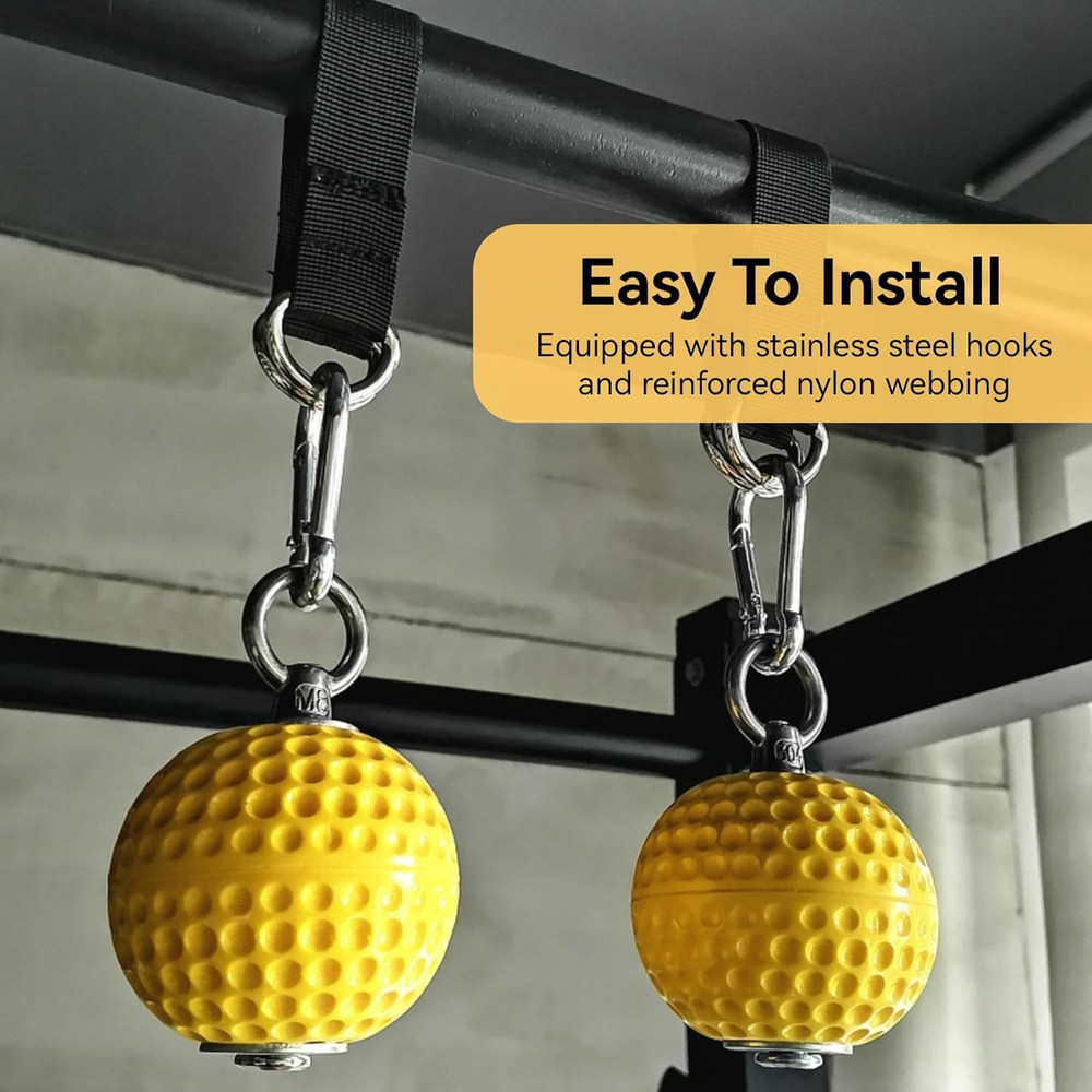 Pull up Ball Grip, Rock Climbing Grip with Strap Pull up Handles Hooks Non Slip