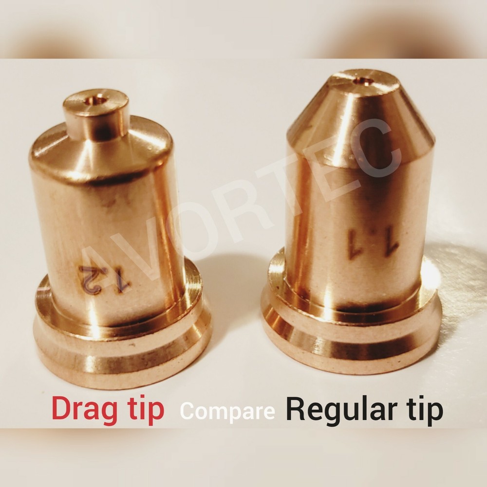 PLASMA CUT Torch PTM100 PT100 SHIELDED CAP / DRAG TIP CONSUMABLES 23 PCS size1.5