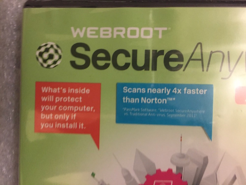 Webroot SecureAnywhere AntiVirus 2011 Software with Spy Sweeper Keycode