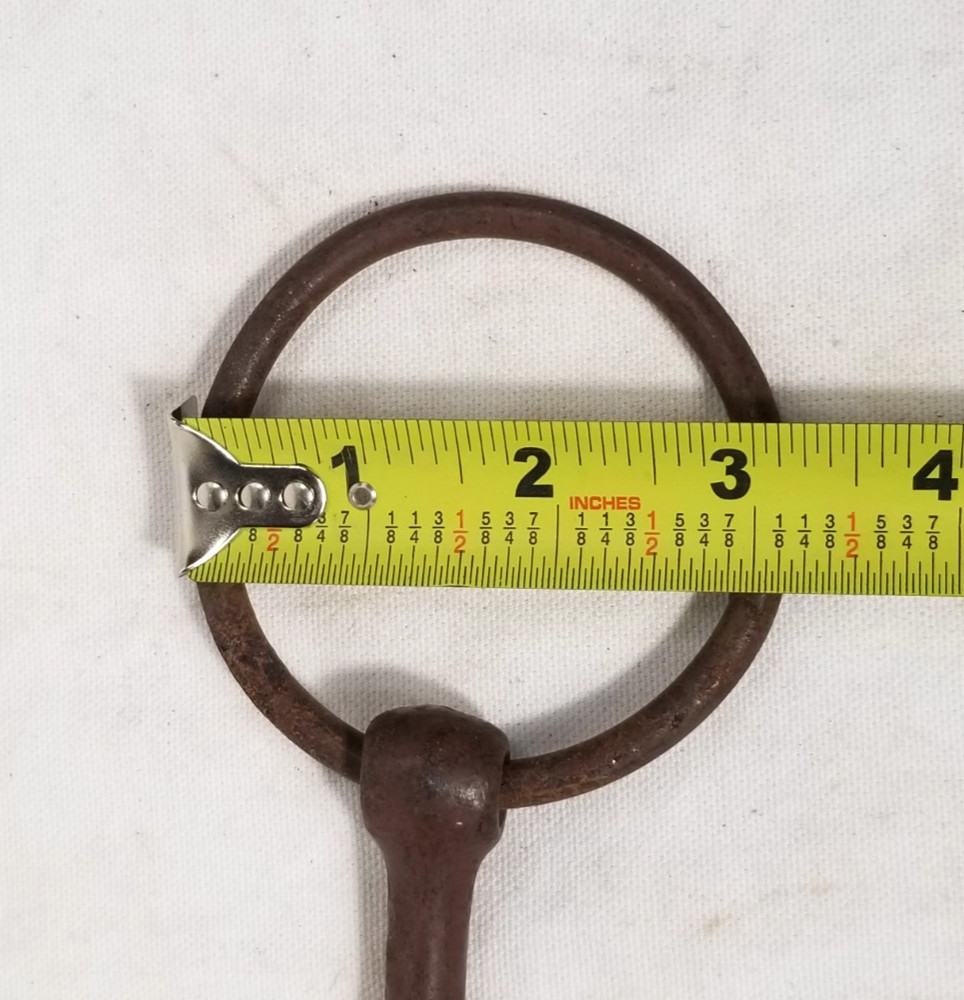 VTG Straight Bar Primitive Snaffle Driving Horse Bit Solid Iron Western Decor