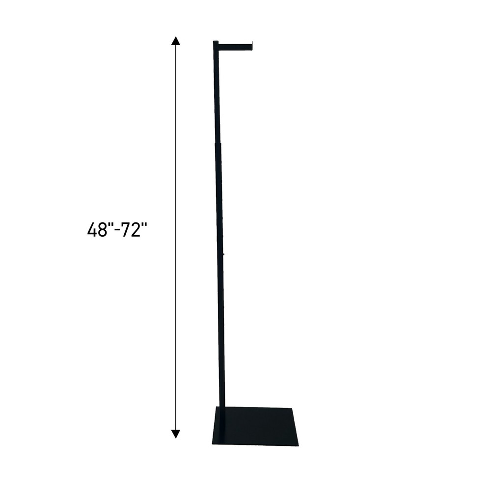 Black Adjustable Single Costumer (Adjustable from 48" to 72")