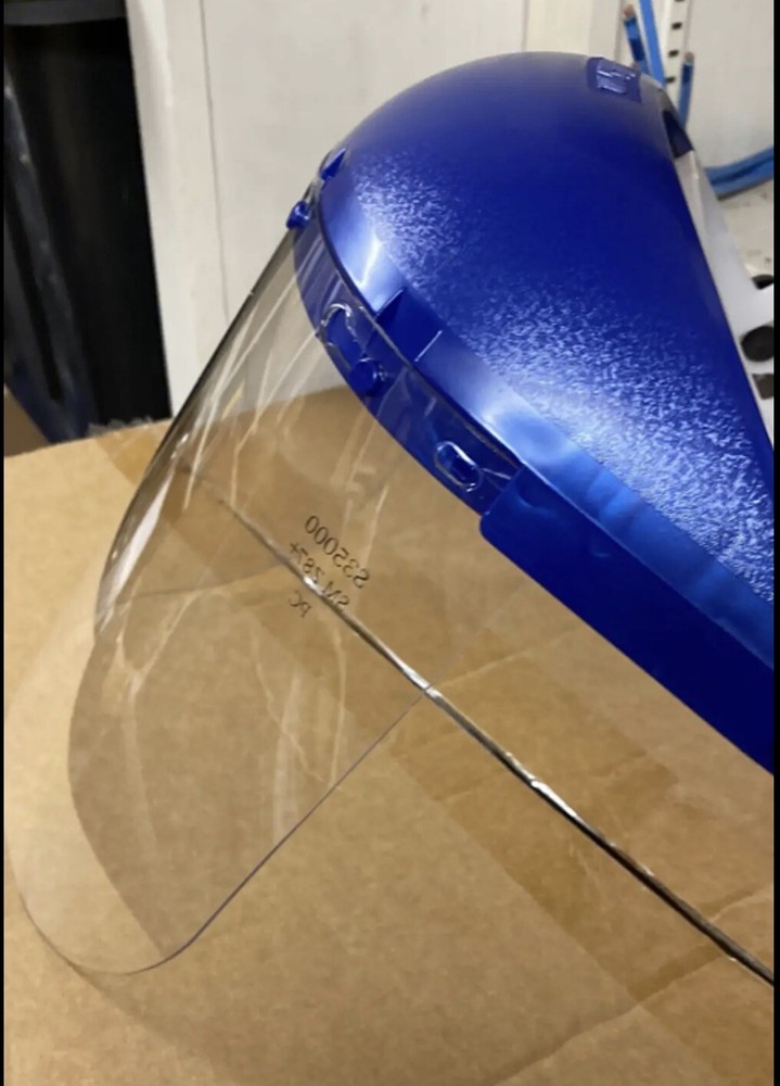 New Face shield pin-lock head gear.