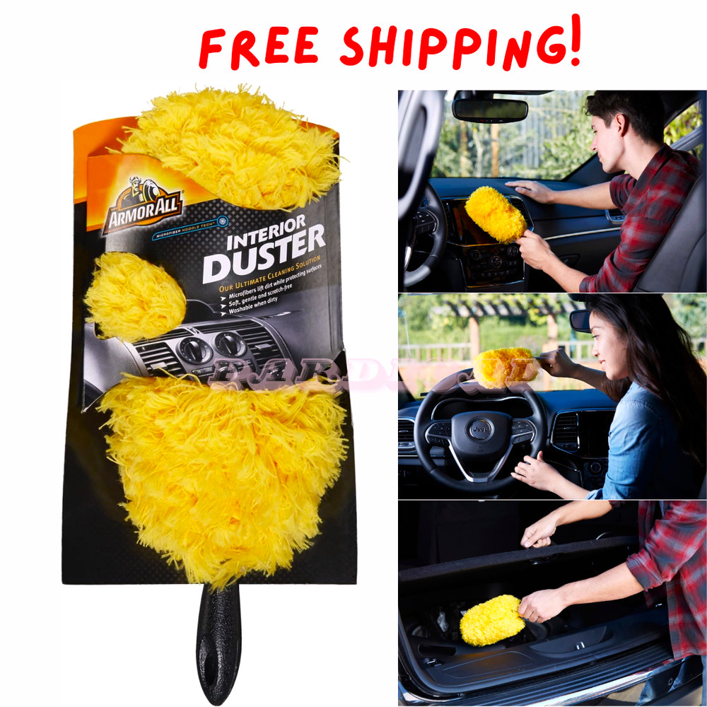 Armor All Car Interior Duster, Scratch-Free Microfiber Car Duster with Handle