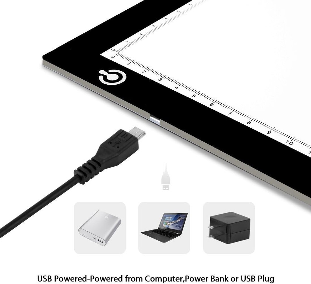 Litenergy A4 LED Copy Board Light Tracing Box, Ultra-Thin Adjustable USB Power A
