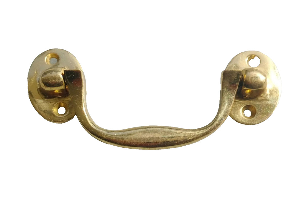 2 solid brass 5 " inches medium sea chest Box Handle 12.5 cm heavy strong Pulls