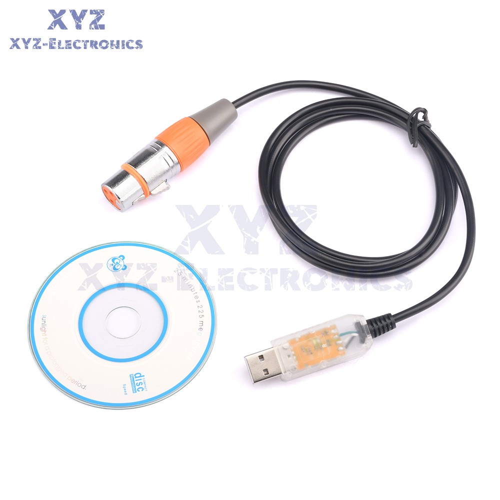 USB to DMX Interface Adapter Cable Stage Light PC DMX512 Controller Dimmer DMX