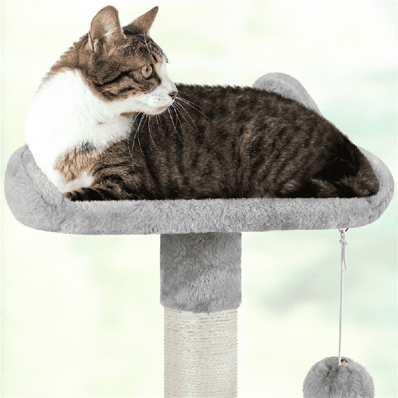 54" Cat Tree Tower Hammock Basket Scratching Post Multi Level Small Cats New