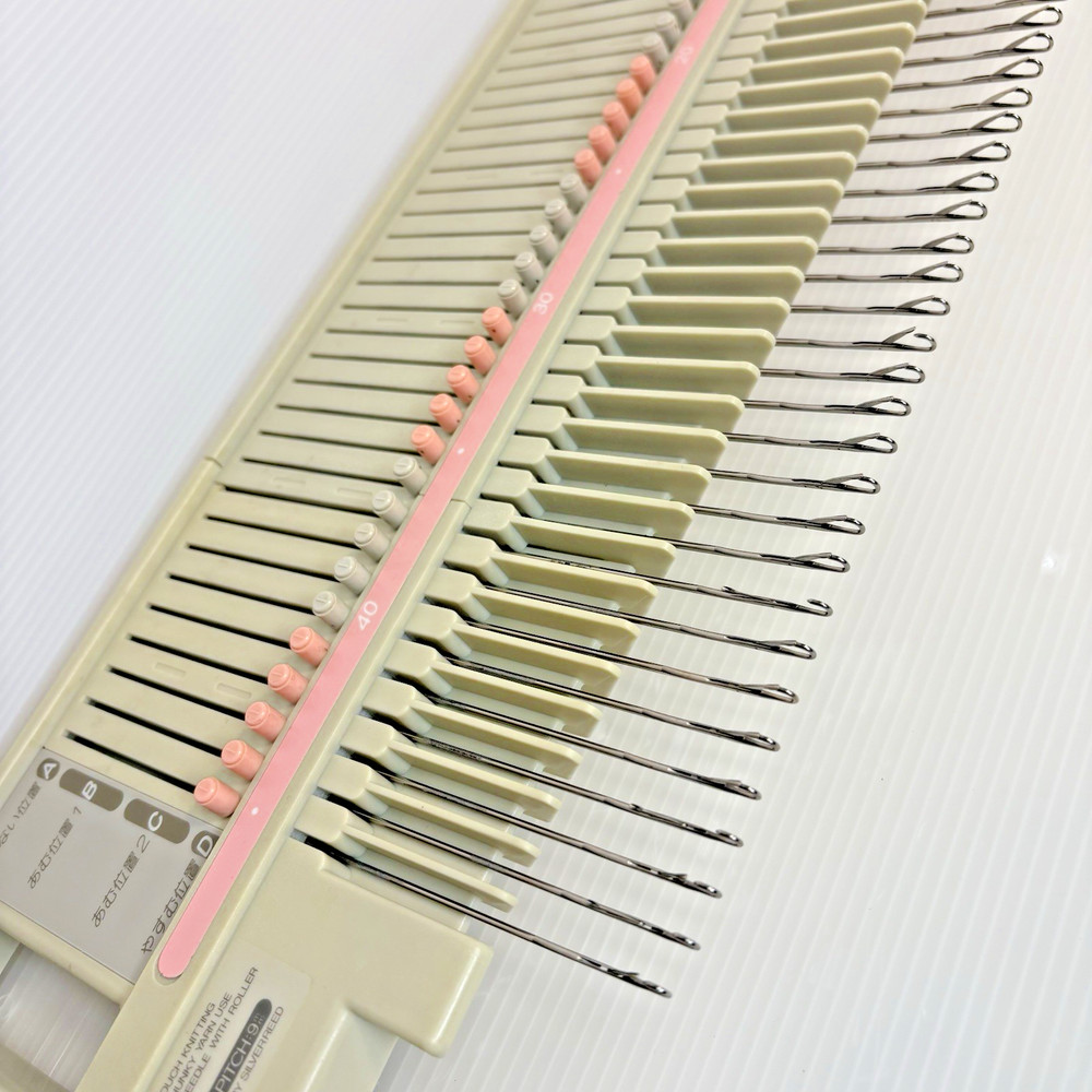Silver Reed LK100 Knitting Machine White Color Tested Working