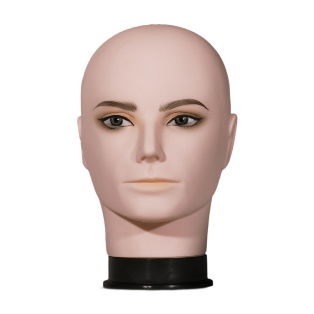 Male Bald Mannequin Head Hat Display Rack Multipurpose Realistic Training Head