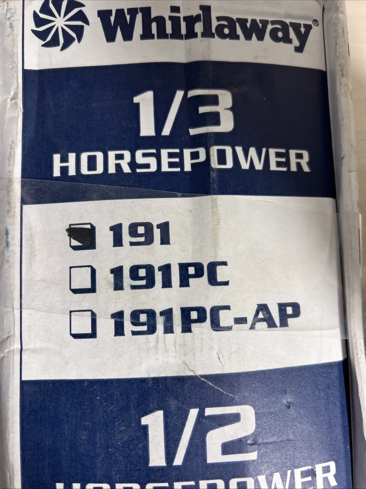 Whirlaway WAW-191 Continuous Feed Garbage Disposal