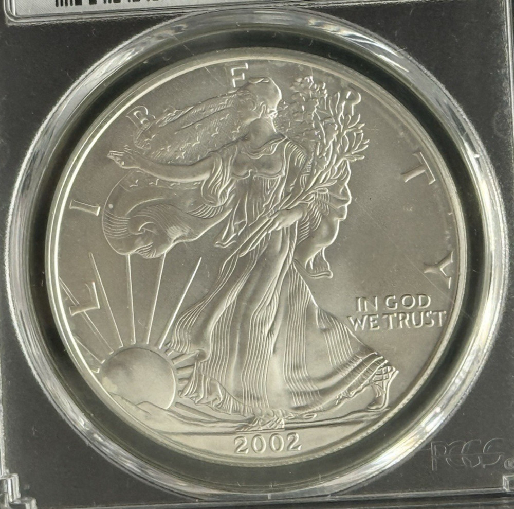 2002 $1 American Silver Eagle PCGS MS69 (Blue Label)