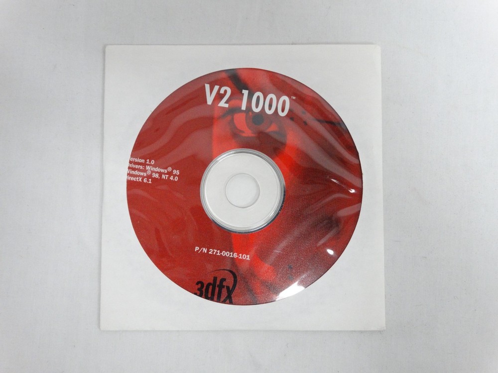 Voodoo V2 1000 - Computer Gaming Video Software CD 3dfx Driver Disc