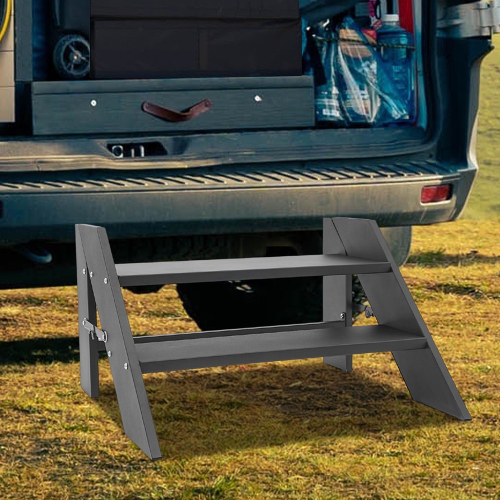 Step Ladder Foldable Step Stool 2 Steps Folding RV Steps Camper Steps Outdoor