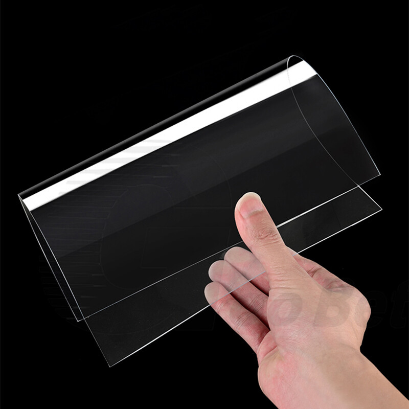 PVC Sheet Clear Gloss Plastic Thin Plate Board Panel Thick 0.3mm-2mm Cut to Size