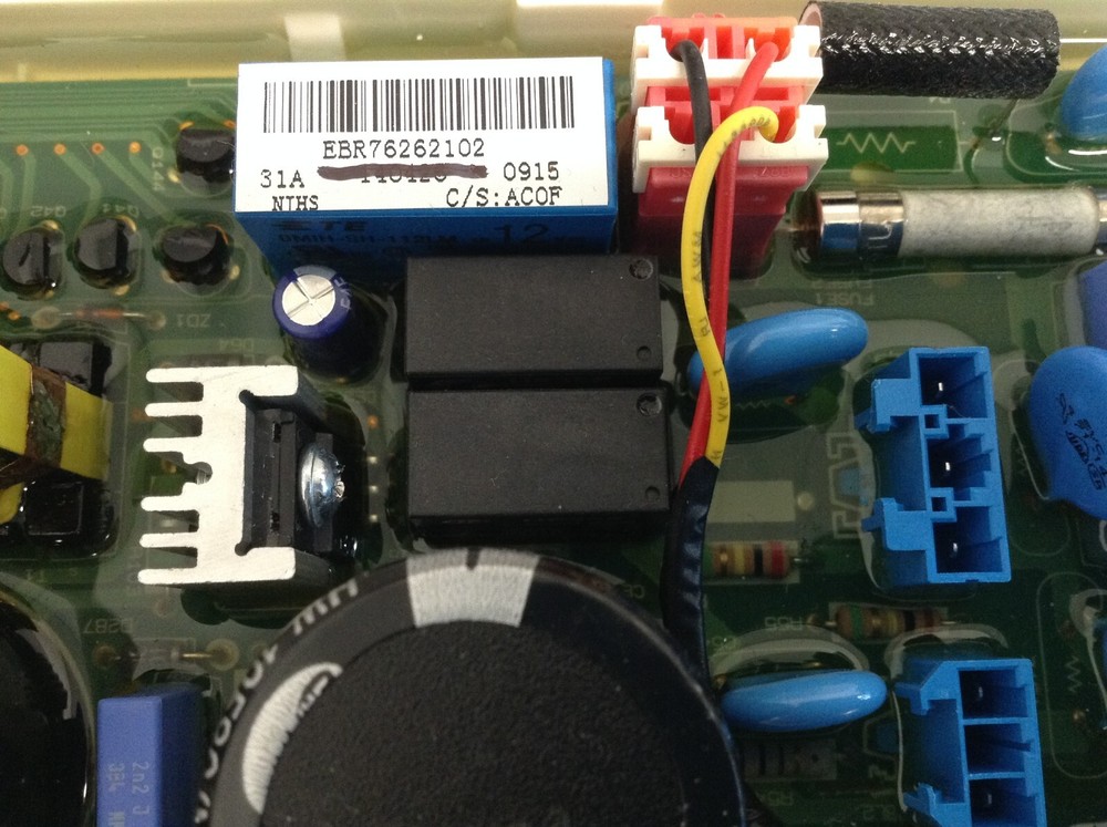 LG Washer WT1101CW Main Control User Interface Board EBR76262102 EBR76262201