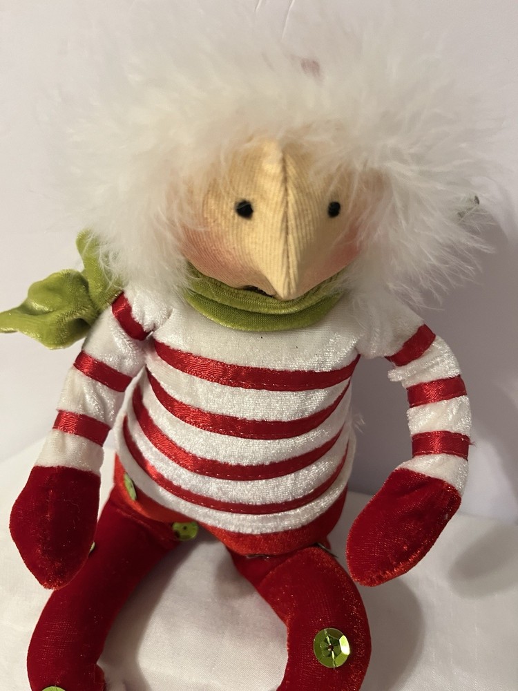 Velvet sitting elf doll