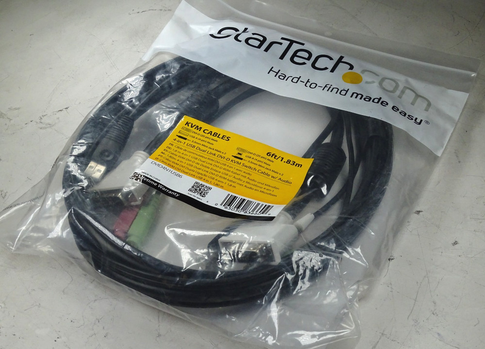 StarTech 6ft 4-in-1 USB DisplayPort KVM Switch Cable