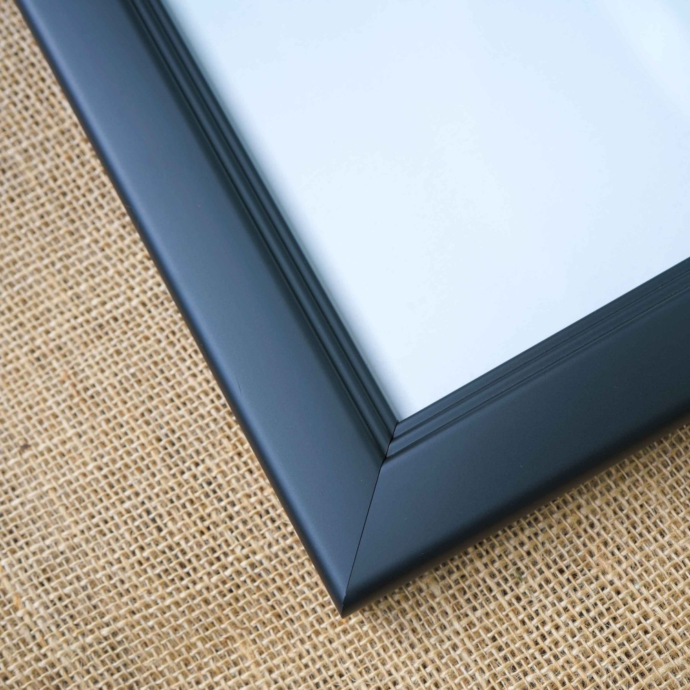 5x7 1.25 Wide 'Soho Onyx' Black Solid Solid Wood Picture Frame Includes Acrylic