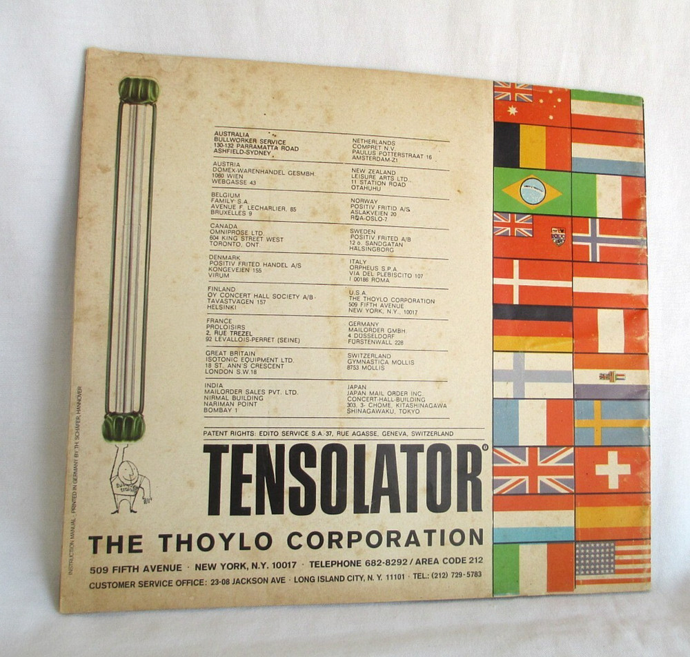 TENSOLATOR ISOMETRIC TRAINING VINTAGE +ORIGINAL BROCHURE
