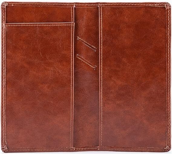 Checkbook Cover Premium Leather Check Book Holder Wallet with RFID Blocking