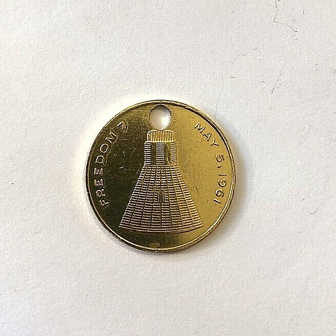 VTG 1961 Freedom 7 First Flight Commemorative Challenge Coin Token