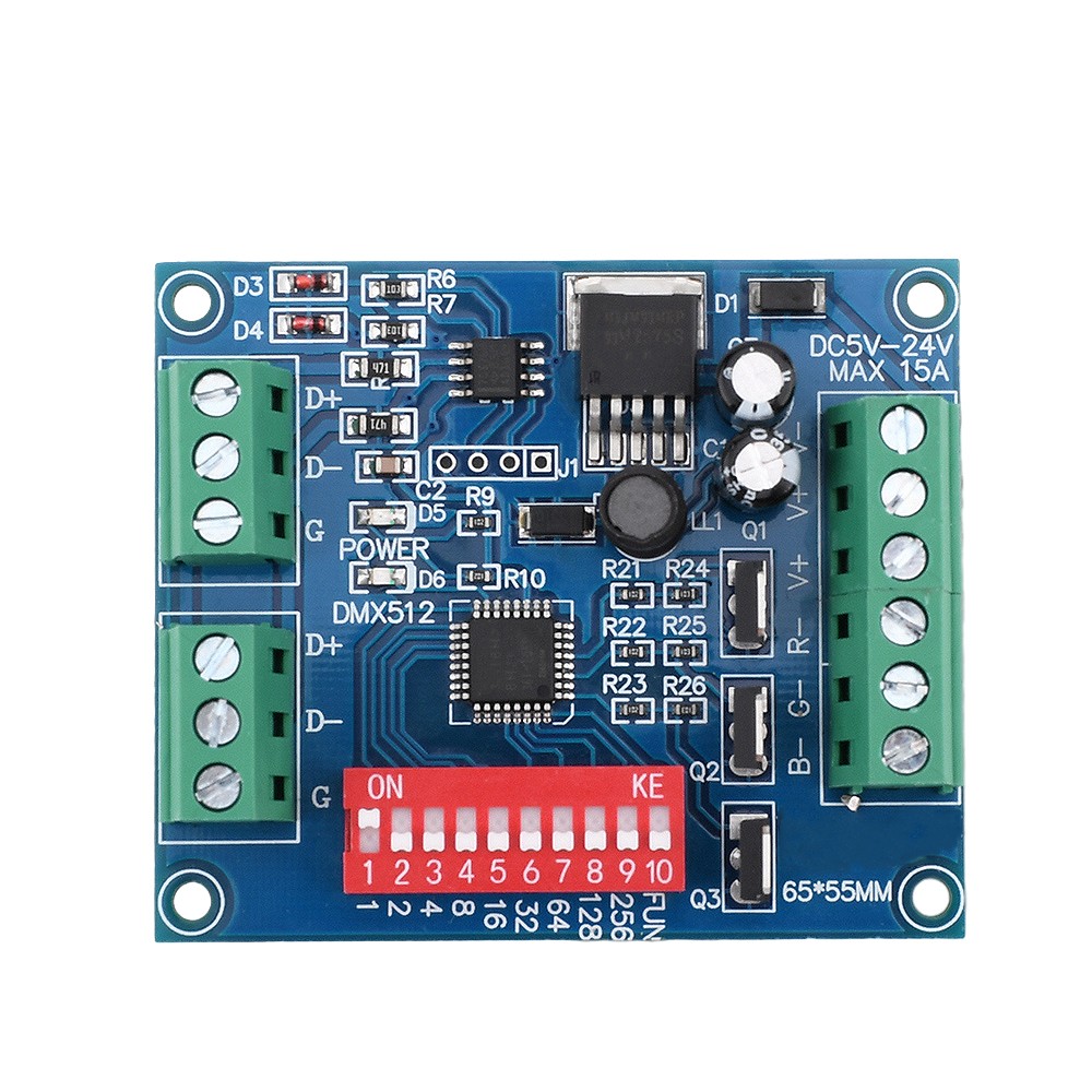 3CH Channel DMX512 Decoder 15A RGBW Controller led stage Dj lighting CMOS Output