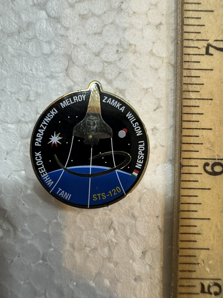 Vintage NASA Space Shuttle Pin - STS - 120 Crew