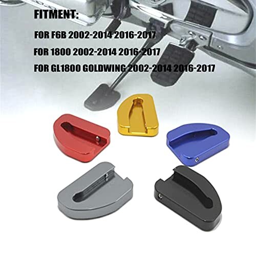 Motorcycle Kickstand Pad Kick Stand Extension Foot Pad Support Plate Titanium