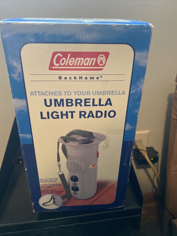 Colemans mounted new in box umbrella light & radio 2003