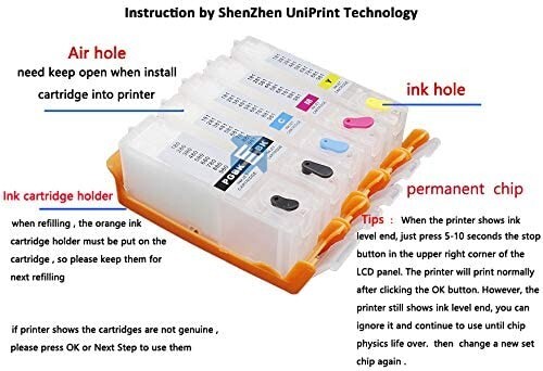 5 Pack Empty Refillable Ink Cartridges PGI-280 CLI-281 for Canon Pixma Chip