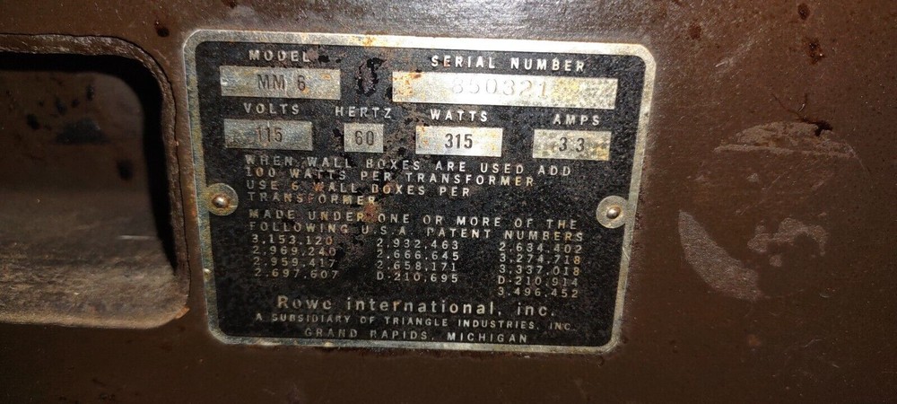 rowe mm-6 arcade jukebox title page #2