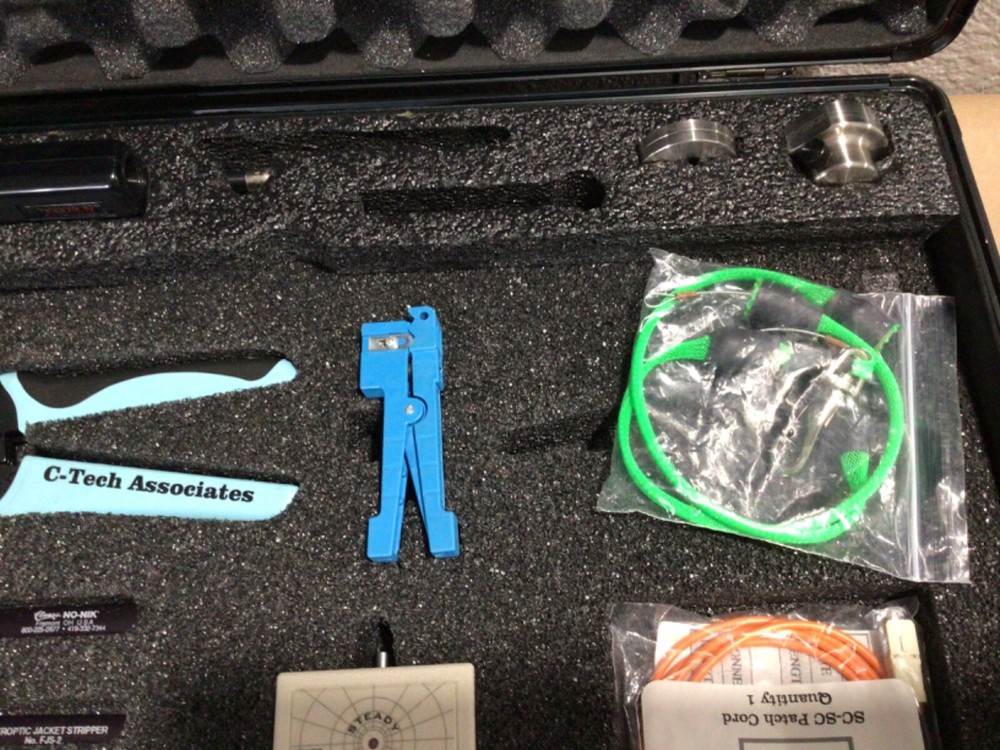 C-Tech Fiber Optic Tool Kit Strippers Crimpers SPOT Tester Case training system
