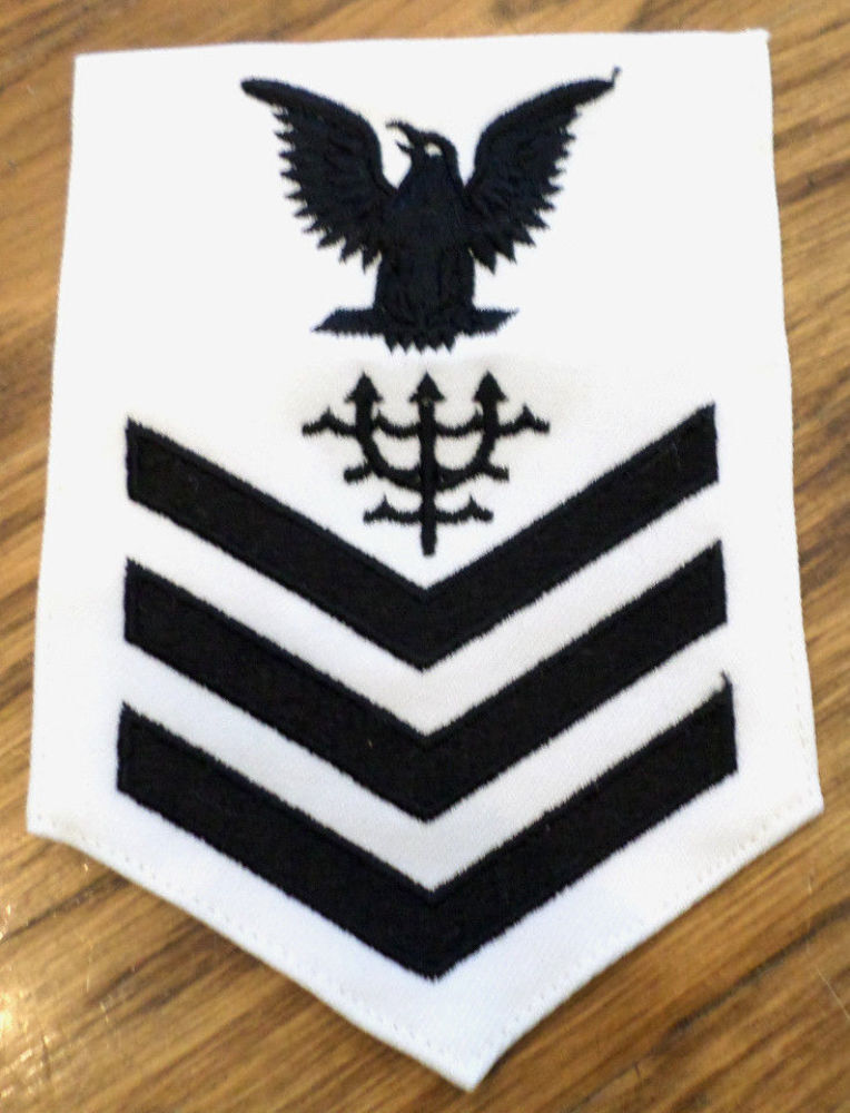 Us Navy Ocean Systems Rating Petty Officer First Class White Navy Uniform Patch