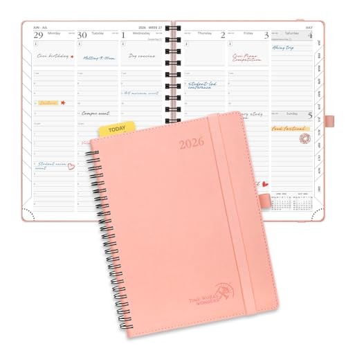 2026 Planner (Medium - 6.5'' x 8.5'') with Hourly Schedule, Vertical Layout -