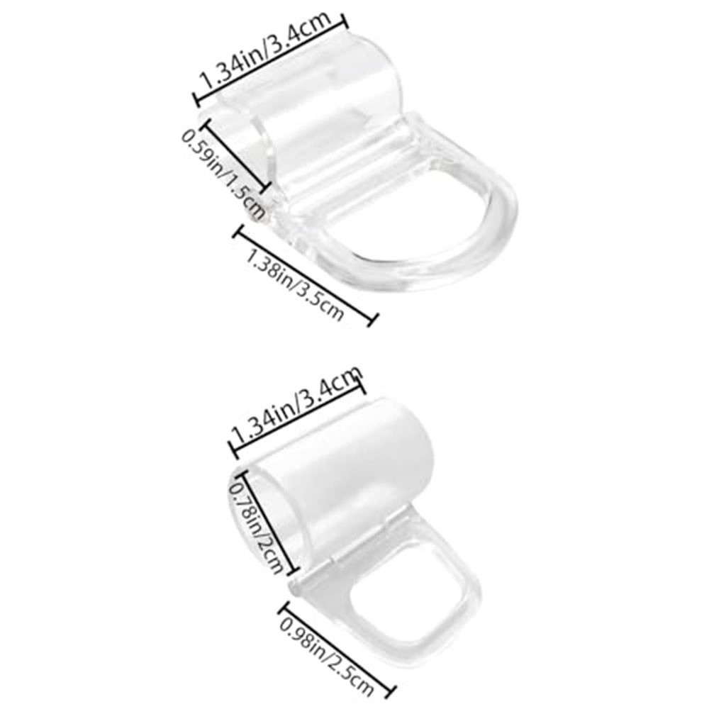 Practical and Stylish Roller Shade Pull Down Clips Transparent Set of 12
