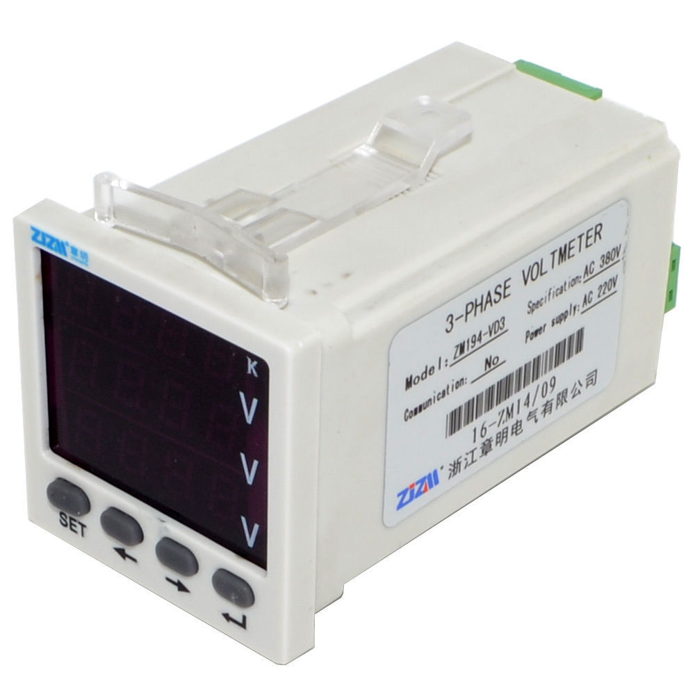 Three-phase AC Voltage Meter Intelligent Digital Display Voltmeter 48x48mm