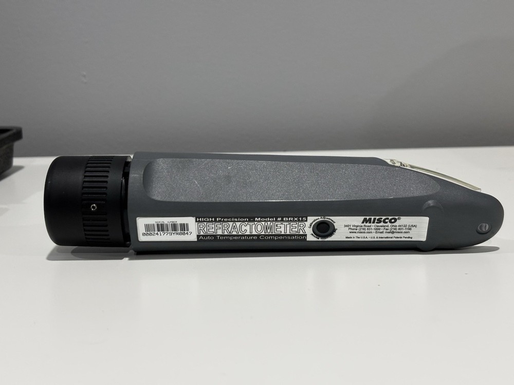 Misco BRX15 High Precision Refractometer w/ Case & Tubes