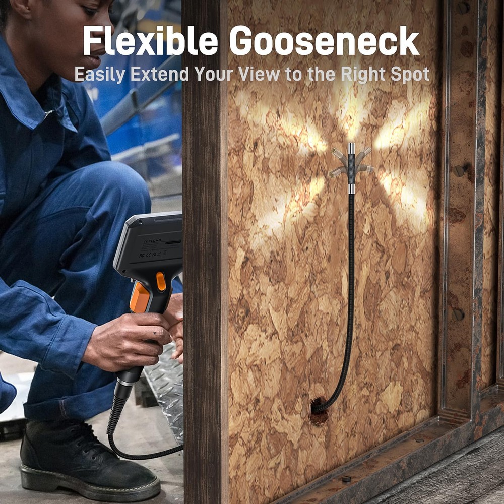 Teslong Two Way Articulating Borescope with Light Industrial Endoscope